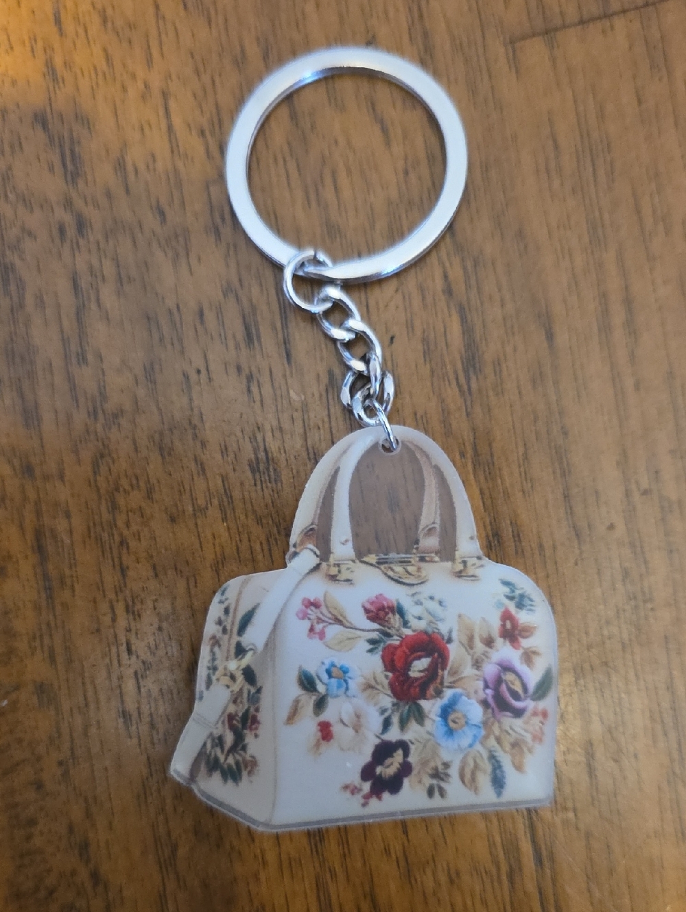 Multicolor Floral Mini Bag Keychain - Women Bags - Picture 6 of 8